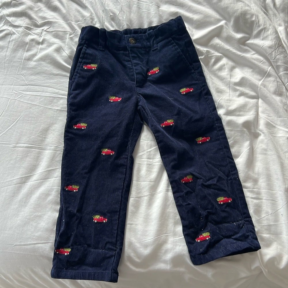 Janie and Jack The Embroidered Holiday Corduroy Pant, Size 2T